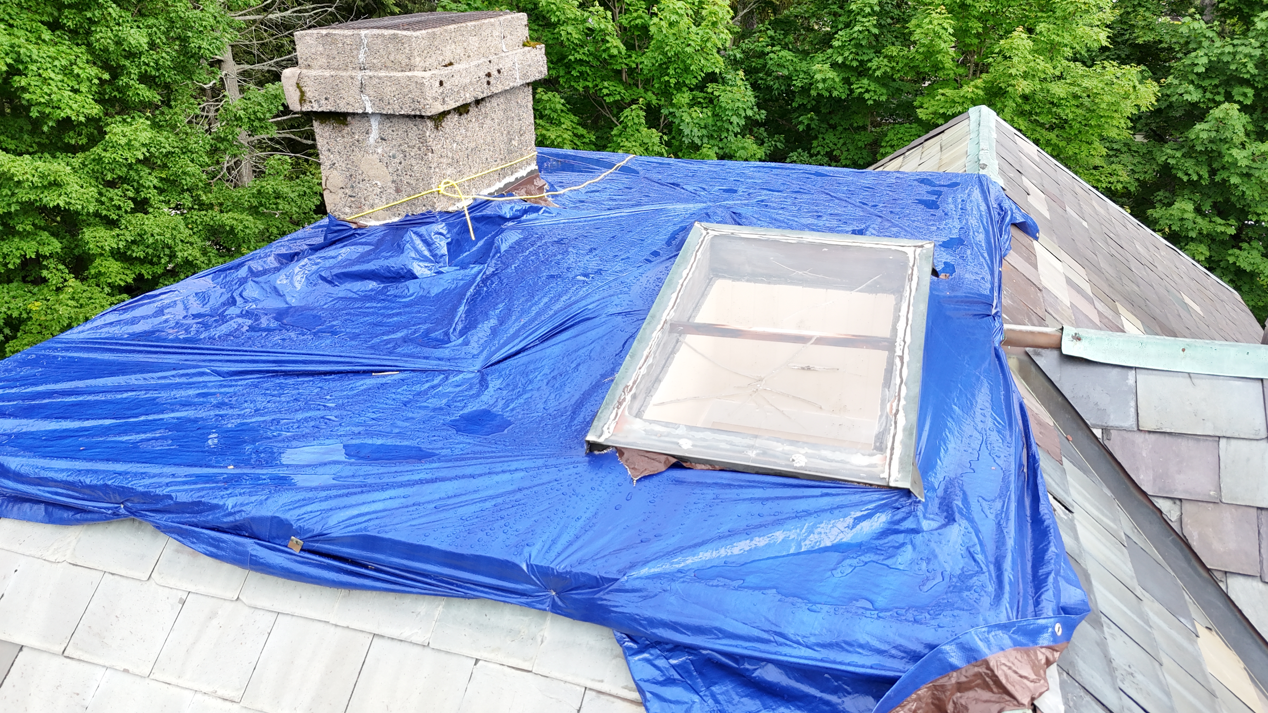 Before Flat Roof in Newton, MA - TPO Flat Roof Installation in Newton, MA